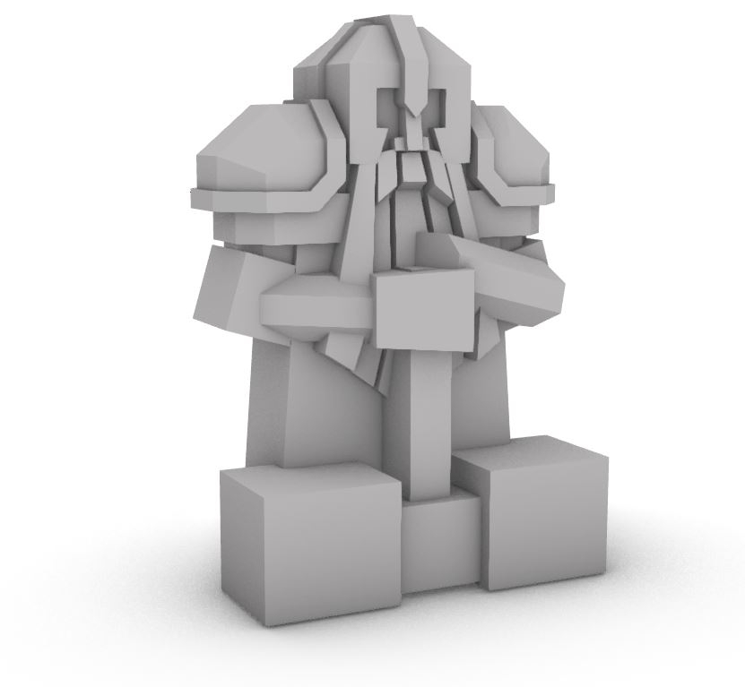 estatua del rey 3D