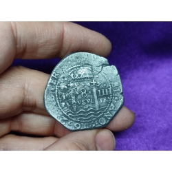 Moneda 8 reales 1652 Potosí